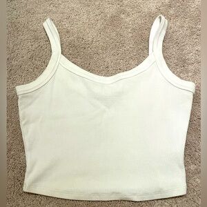 White cropped tank top